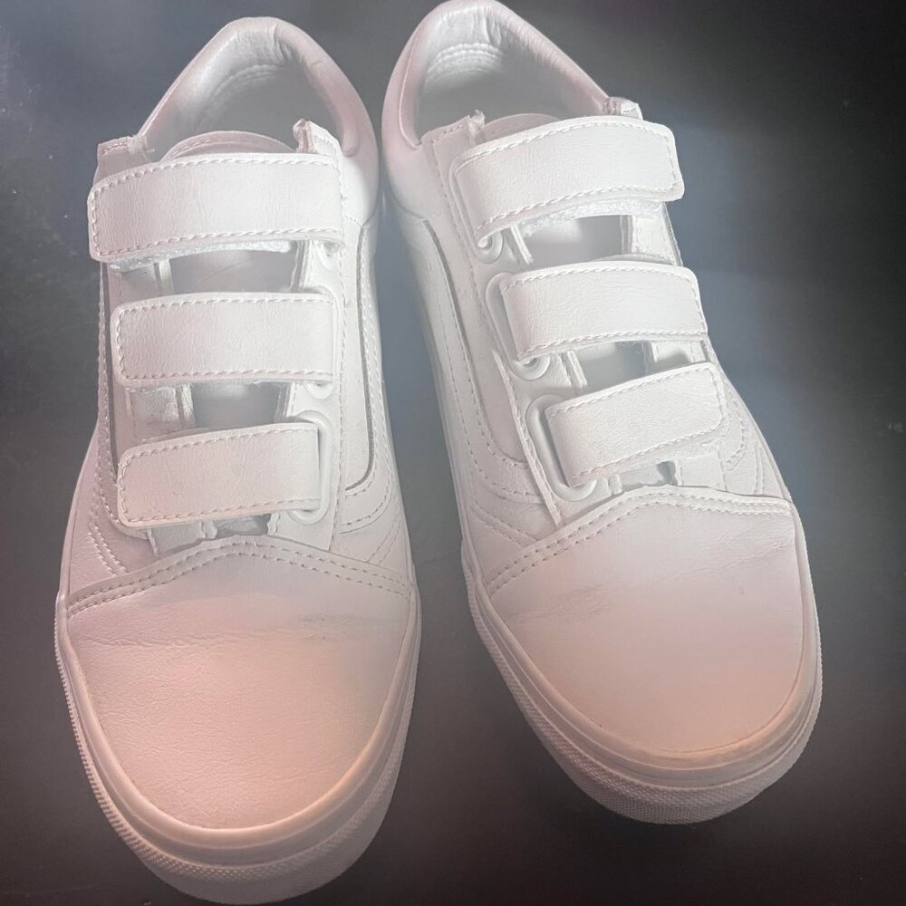 VANS Old Skool V shoe, White Leather